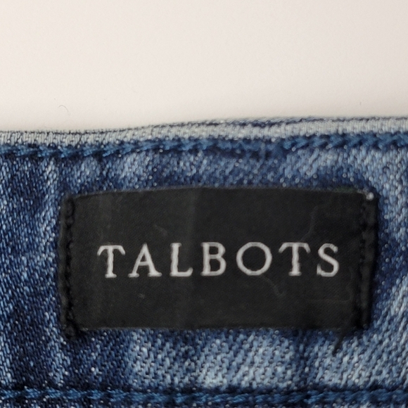 Talbots Women's High Waist Straight Leg Ankle Sequin Side Stripe Jean  Sz 16 NEW - Picture 13 of 16